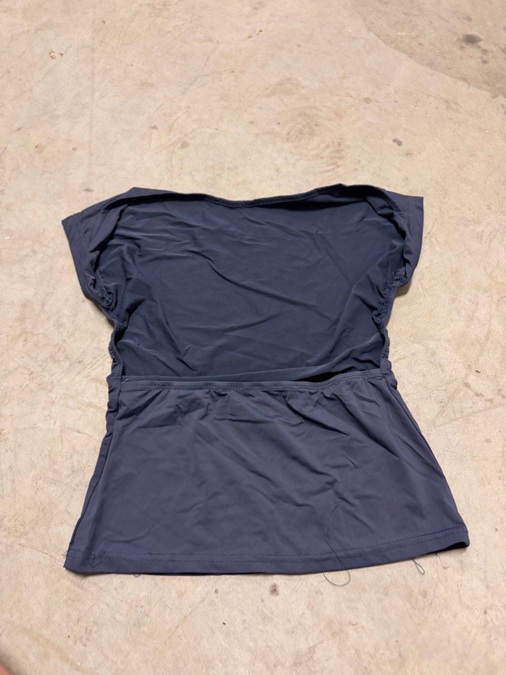 Princess Polly Grey Off-Shoulder Open Back Short Sleeve Tee